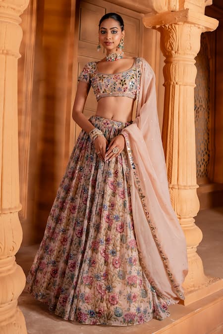 Enamour By Radha Floral Garden Print Lehenga Set 