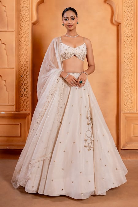 Enamour By Radha Zardosi Embroidered Flared Lehenga Set 