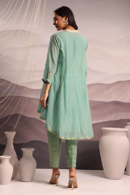 OMI High Low Chanderi Kurta Set 