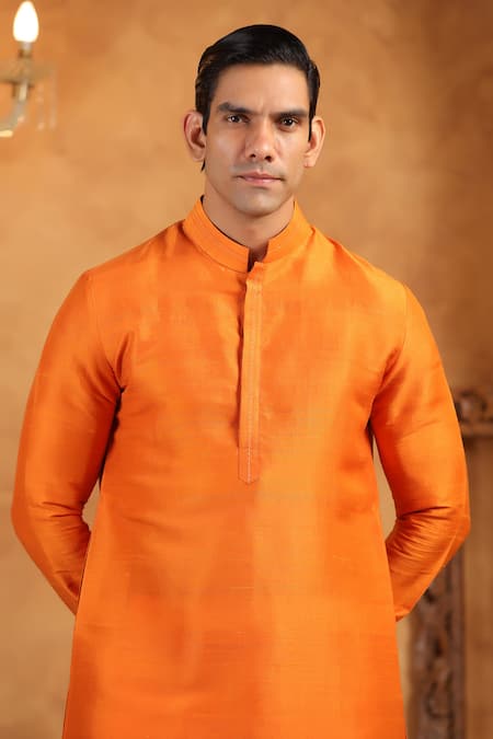 Raw & Rustic By Niti Bothra Raw Silk Solid Kurta 