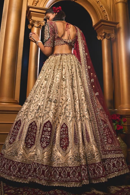 Roqa Arous Botanical Embroidered Bridal Lehenga Set 