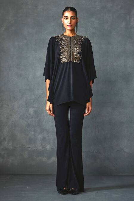 Buy Namrata Joshipura Black Georgette Sequins, Beads Round Neck Lattice Cluster Tunic Online at Aza Fashions Buy_Namrata Joshipura_Black Georgette Sequins, Beads Round Neck Lattice Cluster Tunic _Online_at_Aza_Fashions