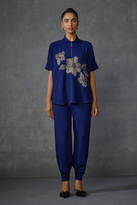 Namrata Joshipura Bloomwave Floral Embroidered Top 