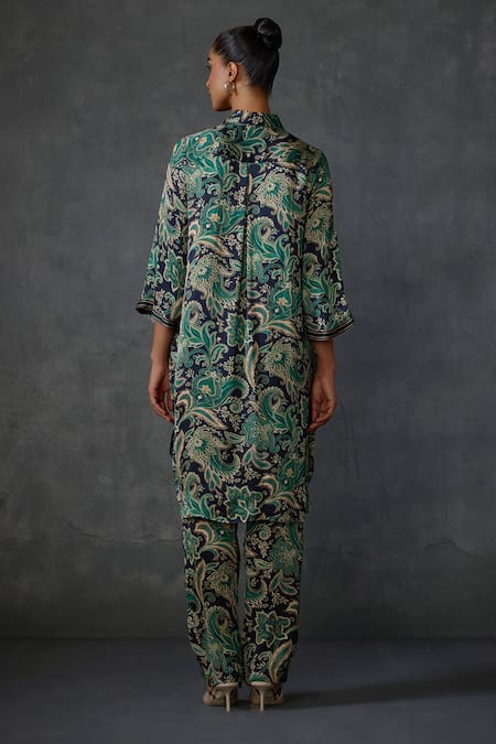 Namrata Joshipura Floral Hand Embellished Tunic With Pant 