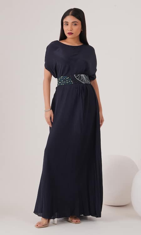 LABEL SHRISTI CHETANI Draped Dress With Embellished Belt 