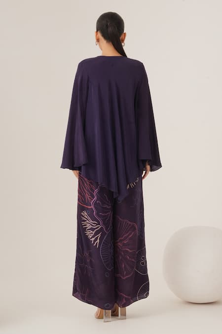 Label Shristi Chetani Abstract Embellished Top With Pant 