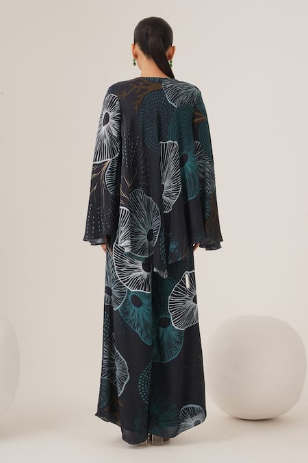 Label Shristi Chetani Abstract Print Boxy Top & Pant Set 