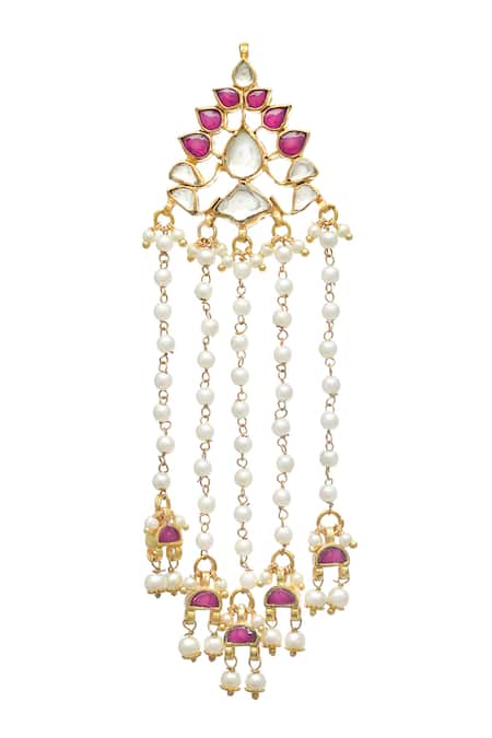 MAISARA JEWELRY Anjushree Pearl Jaal Embellished Earrings 