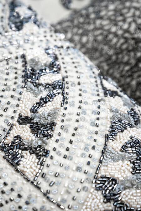 Shop Alcove Off White Viscose Hand Embroidery Pictorial Lumbar Cushion Cover at Aza Fashions Shop_Alcove_Off White Viscose Hand Embroidery Pictorial Lumbar Cushion Cover_at_Aza_Fashions