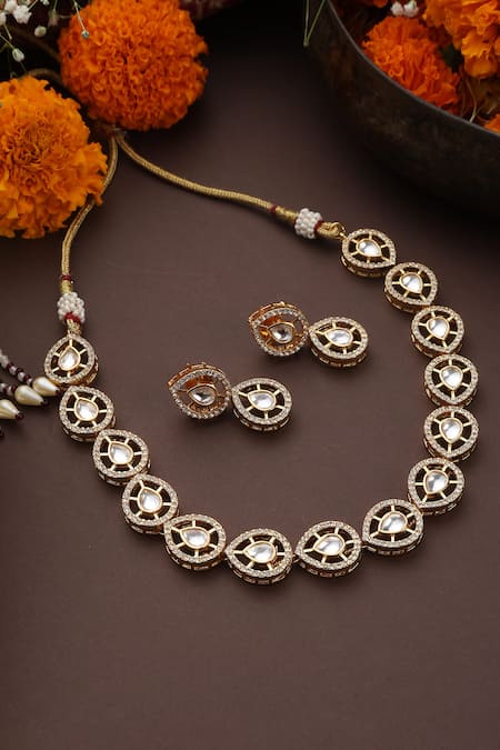 Swabhimann Polki Embellished Necklace Set 