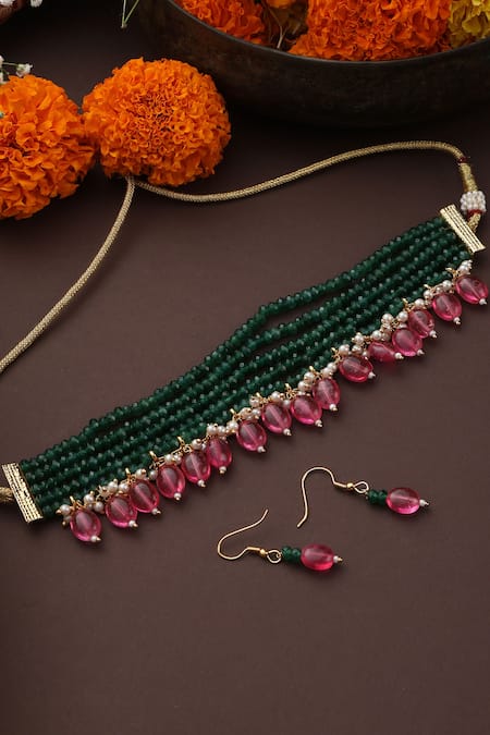 Swabhimann Beaded Choker Set 