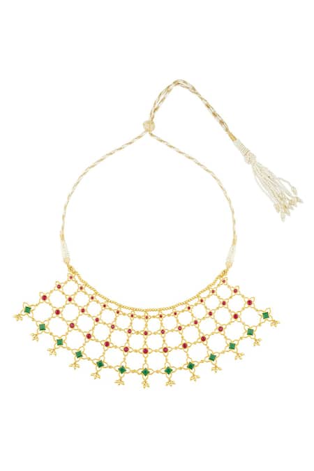 Zariin Heritage Harmony Jaali Collar Necklace 