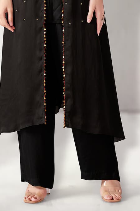 Aditi Somani_Green Ombre Cape With Top _Online_at_Aza_Fashions