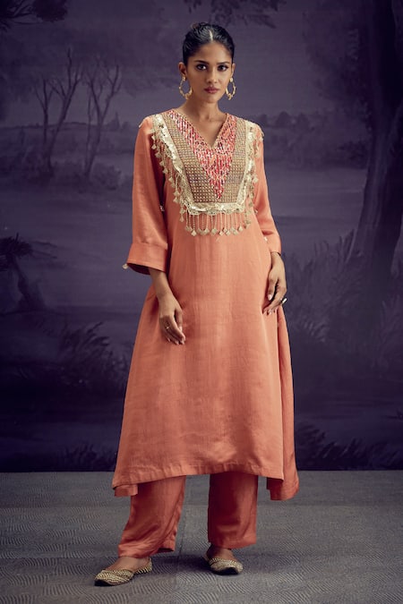 Aditi Somani Patola Yoke Kurta With Pant 