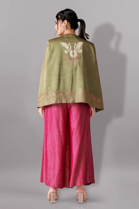 Aditi Somani Floral Embroidered Blazer Pant Set 