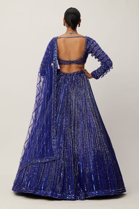 Vvani By Vani Vats Cutdana Embroidered Lehenga Set 