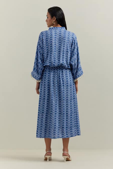 Shikha Malik Cluster Block Print Dress 