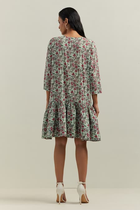 Shikha Malik Enchanting View Floral Print Dress 