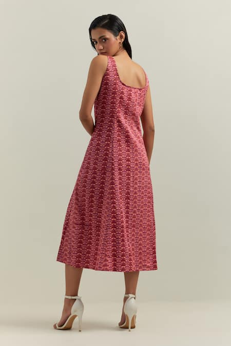 Shikha Malik Medley Geometric Print Dress 