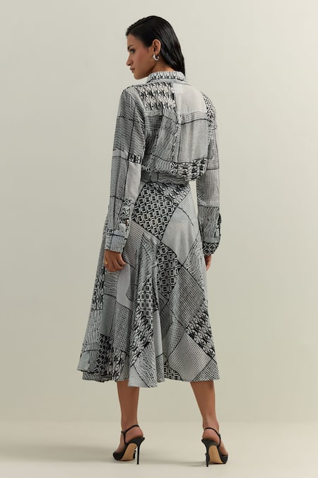 Shikha Malik Montage Print Skirt 