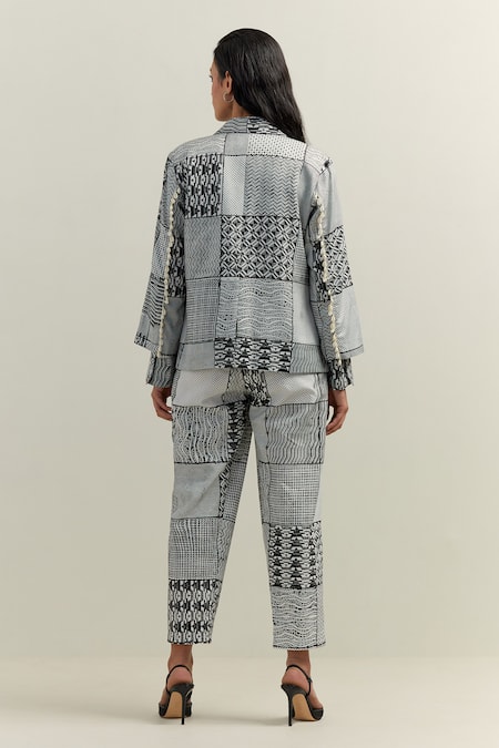 Shikha Malik Surface Montage Print Shirt 