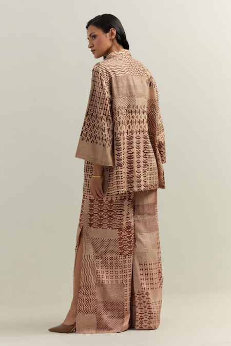 Shikha Malik Olio Montage Print Bralette With Trouser 