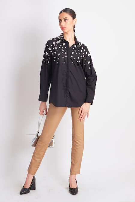 Richaa Goenka Stone Embellished Shirt 