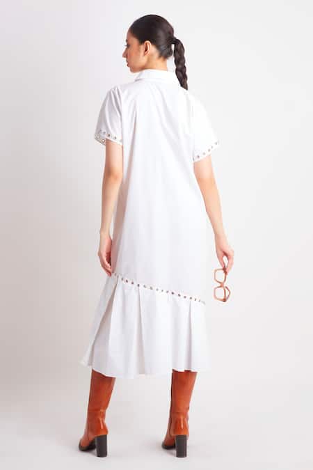 Richaa Goenka Abstract Face Embroidered Dress 