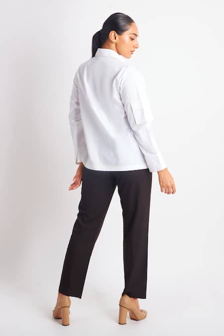 Richaa Goenka Abstract Face Embroidered Shirt 