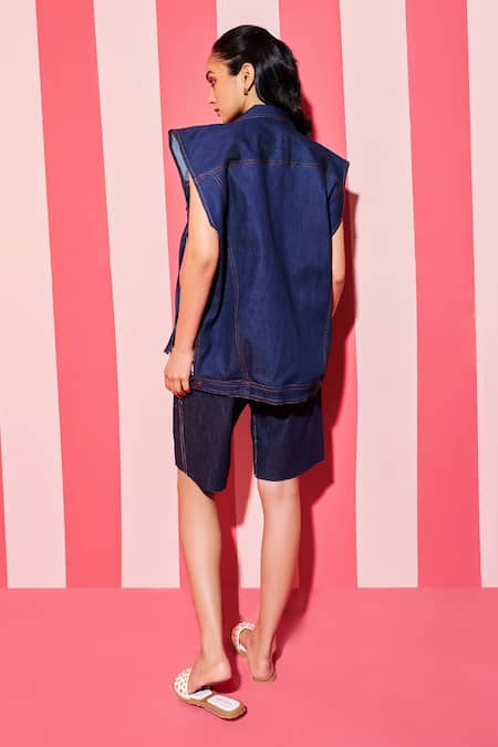 Ananya Agrawal Label Circus Print Pocket Oversized Jacket Set 