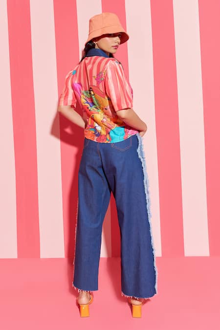 Ananya Agrawal Label Parade Fantasy Print Shirt With Trouser 