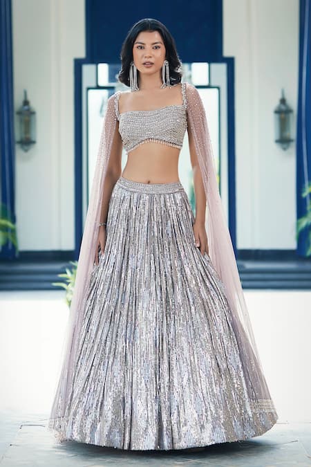 Basanti - Kapde Aur Koffee Sequin Embroidered Lehenga With Blouse 