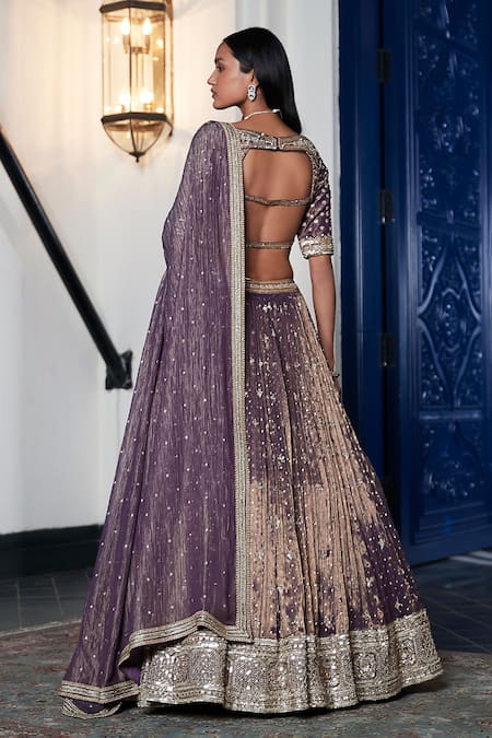 Basanti - Kapde Aur Koffee Embroidered Hem Lehenga Set 
