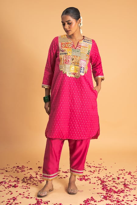 Sitaraa Saumya Gota Applique Work Kurta & Salwar Set 