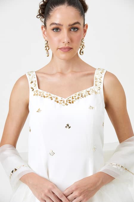 Buy Sitaraa Ivory Crepe, Silk, Chiffon Mirrors, Embroidery Soha Kurta Sharara Set Online at Aza Fashions Buy_Sitaraa_Ivory Crepe, Silk, Chiffon Mirrors, Embroidery Soha Kurta Sharara Set _Online_at_Aza_Fashions