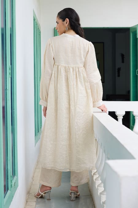 RAAS LIFE Ganga Hand Woven Tunic With Pant 