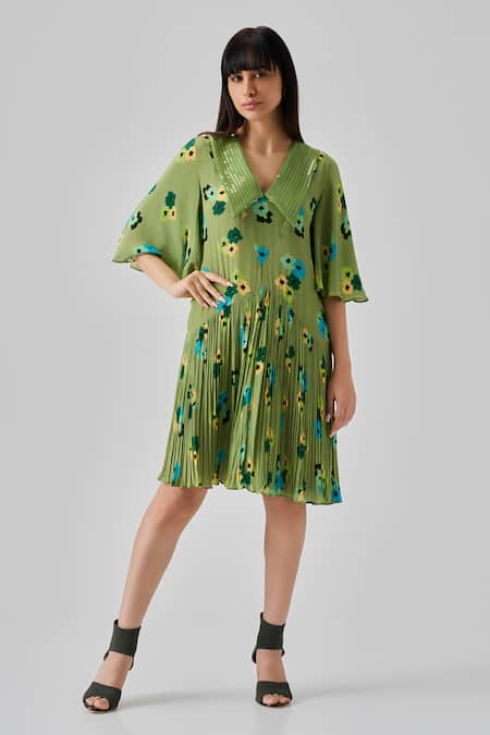 neetiandmudita Abstract Motif Print Dress 