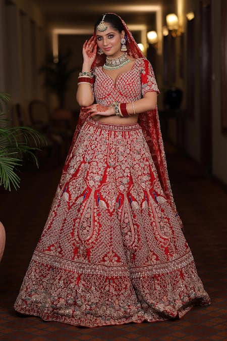 Mehar Sequin & Thread Embroidered Bridal Lehenga Set 