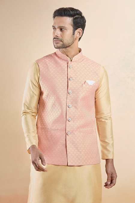 Aryavir Malhotra Jacquard Woven Bundi 