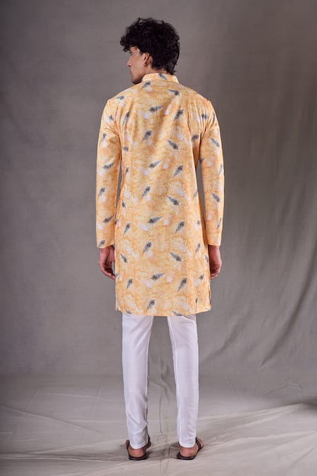Arihant Rai Sinha Peacock Feather Print Kurta 