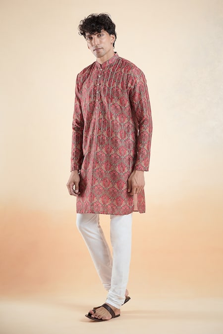 Aryavir Malhotra Paisley Pattern Straight Kurta 