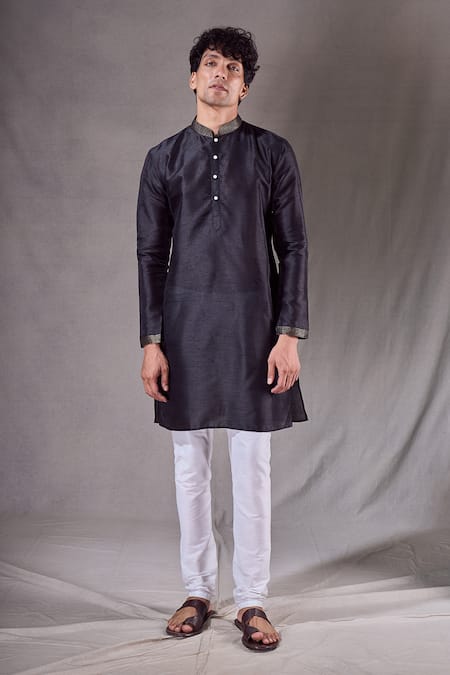 Aryavir Malhotra Short Plain Kurta 