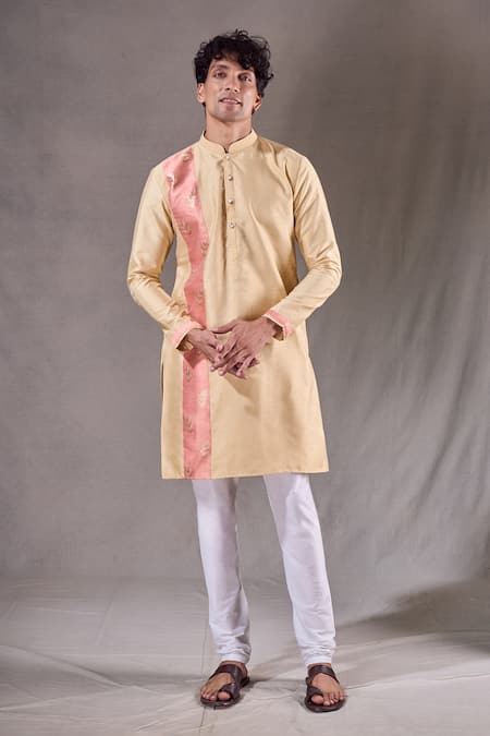 Aryavir Malhotra Fleur Patchwork Kurta With Churidar 