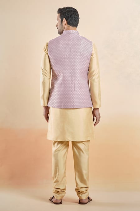 Arihant Rai Sinha Floral Woven Bundi & Kurta Set 