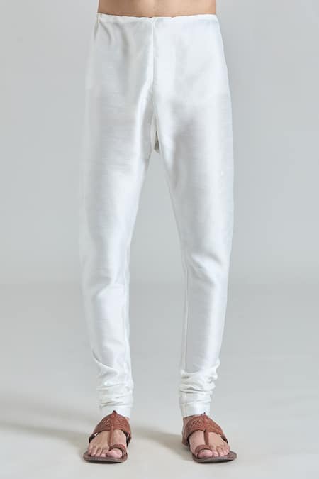 Buy_Arihant Rai Sinha_Multi Color Silk, Faux Leather, Cotton Sequins, Chevron Print Nehru Jacket Set 