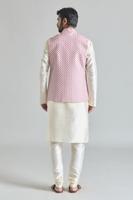 Arihant Rai Sinha Trellis Print Nehru Jacket Set 