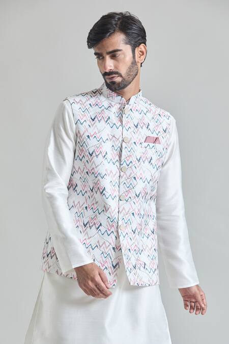 Buy Arihant Rai Sinha Multi Color Sequins Chevron Print Nehru Jacket Online at Aza Fashions Buy_Arihant Rai Sinha_Multi Color Sequins Chevron Print Nehru Jacket _Online_at_Aza_Fashions