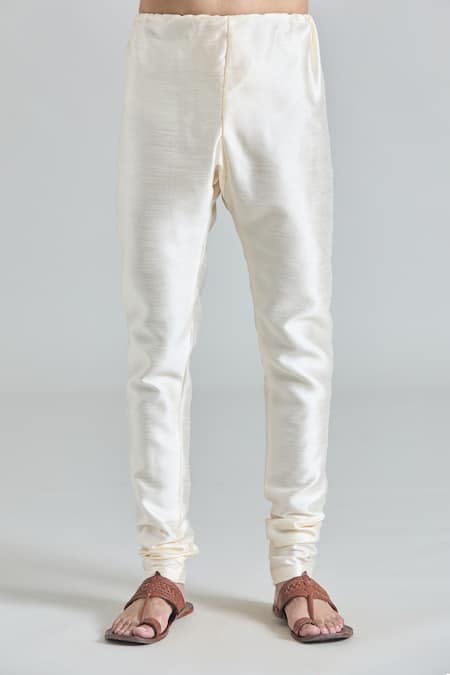 Buy_Arihant Rai Sinha_Beige Silk, Polyester Plain Kurta Set With Stole 