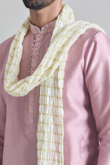 Buy Arihant Rai Sinha Pink Brocade, Silk Embroidery Threadwork Placket Kurta Aligadhi Pant Set Online at Aza Fashions Buy_Arihant Rai Sinha_Pink Brocade, Silk Embroidery Threadwork Placket Kurta Aligadhi Pant Set _Online_at_Aza_Fashions