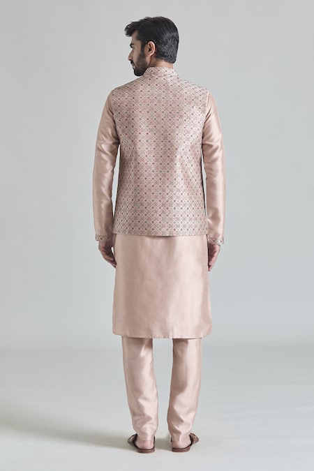Arihant Rai Sinha Geometric Jaal Embroidered Bundi 